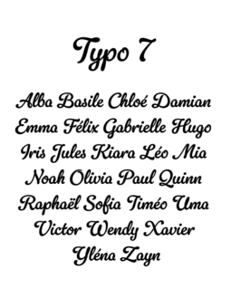Typo 7 Personnalisation
