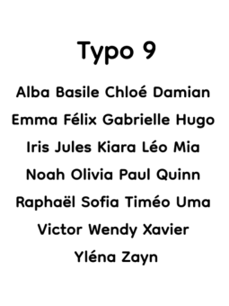 Typo 9 Personnalisation