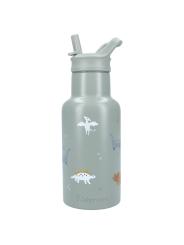 Gourde Enfant Isotherme Kidzroom (350 ml) &ndash; Acier Inoxydable, Paille Int&eacute;gr&eacute;e