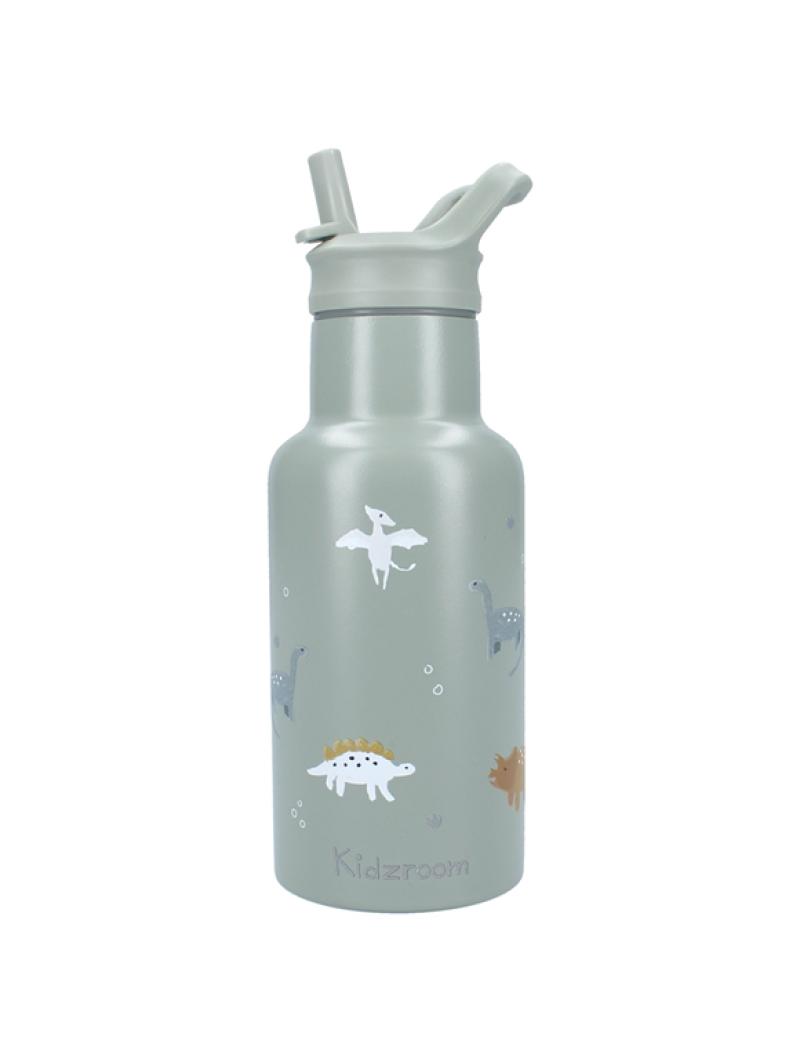 Gourde Enfant Isotherme Kidzroom (350 ml) – Acier Inoxydable, Paille Intégrée