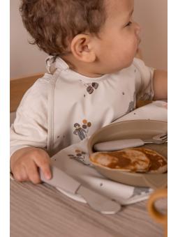 Set de 3 couverts d'apprentissage en inox et silicone Jana