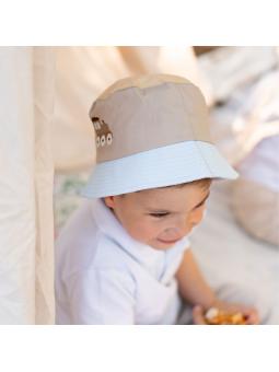 Bob en coton biologique brodé Karl