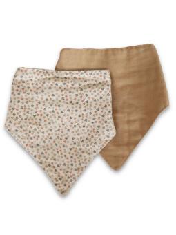 Lot de 2 bavoirs en mousseline de coton bio Villads