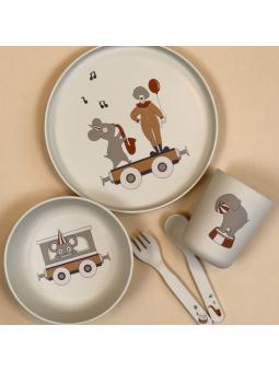 Coffret repas complet en PLA Marius (5 pièces)