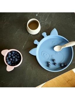 Coffret repas complet en silicone Girafe Lykke (4 pièces) – Nuuroo
