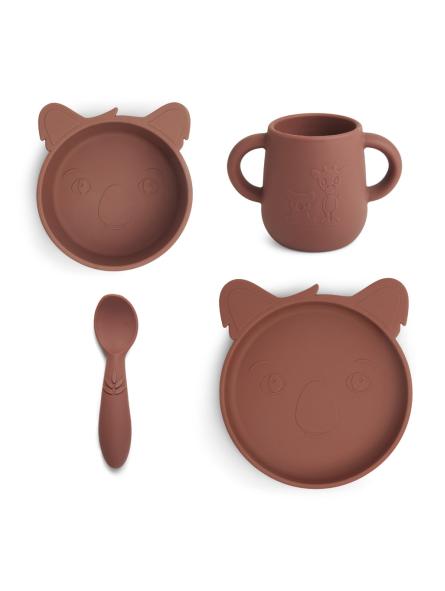 Coffret repas complet en silicone Koala Lykke (4 pièces)