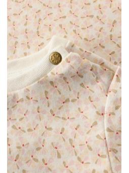 T-shirt bébé manches longues Noppies - Imprimé Fleuri Egret en coton bio