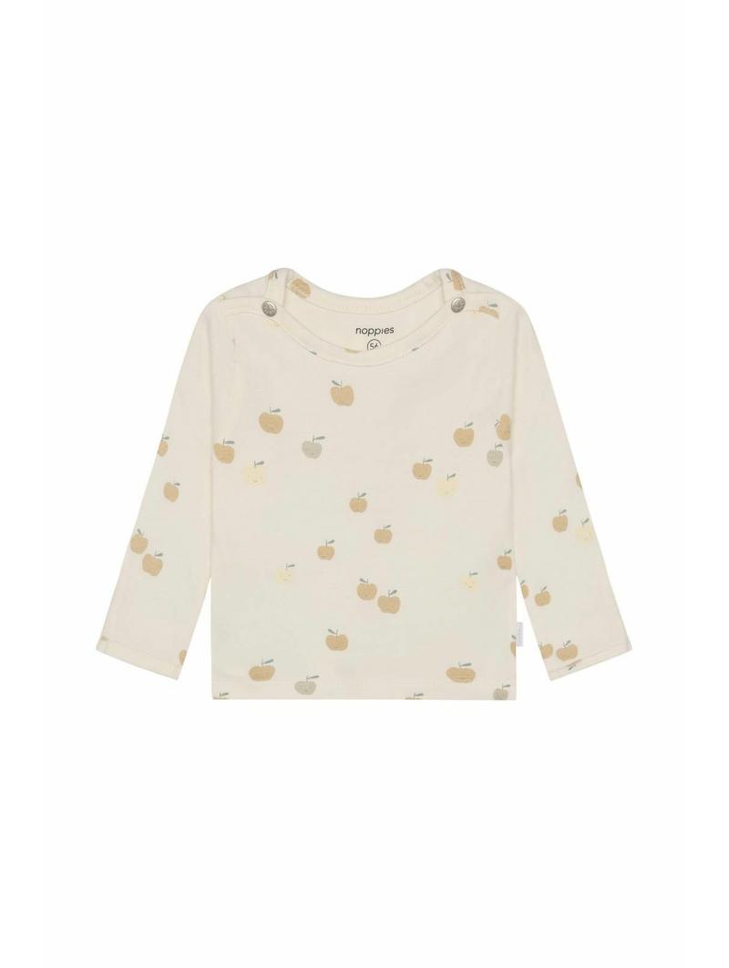 T-shirt manches longues bébé Noppies - Imprimé pommes en coton bio