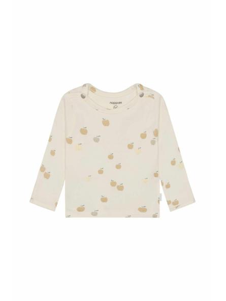 T-shirt manches longues bébé Noppies - Imprimé pommes en coton bio
