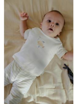 T-shirt manches courtes bébé Noppies - Motif poisson en coton bio