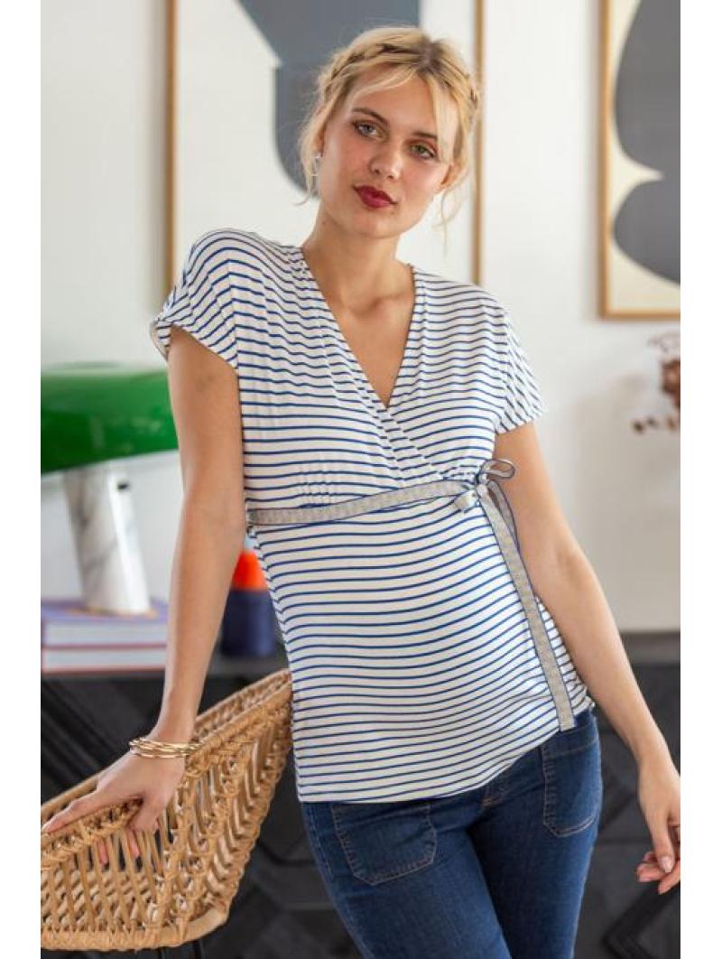 Top Kimono Marinière Irma - Grossesse et Allaitement