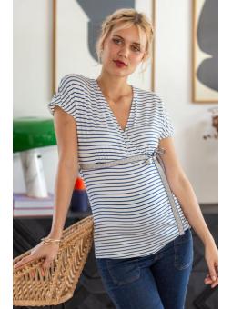 Top Kimono Marinière Irma - Grossesse et Allaitement