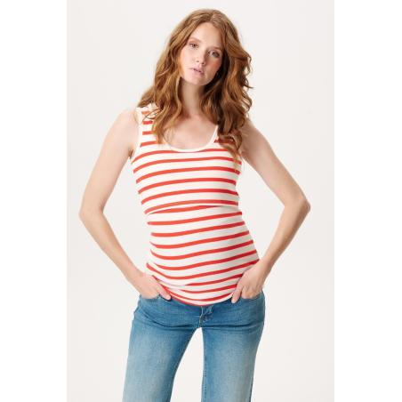 Top d'allaitement sans manches - Rayures Marines (Fine Stripe)