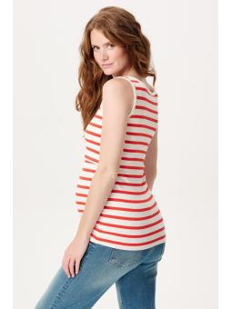 Top d'allaitement sans manches - Rayures Marines (Fine Stripe)