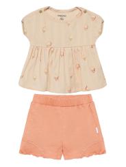 Ensemble B&eacute;b&eacute; Fille - Duo Gourmand (Top Glaces & Short Muted Clay)