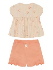 Ensemble B&eacute;b&eacute; Fille - Duo Gourmand (Top Glaces & Short Muted Clay)