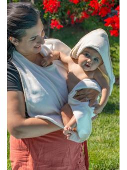 Cape de bain Tablier en Bambou (100x100 cm) - Douceur & Mains Libres