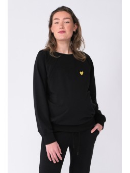 Sweat grossesse et allaitement à zips Noir