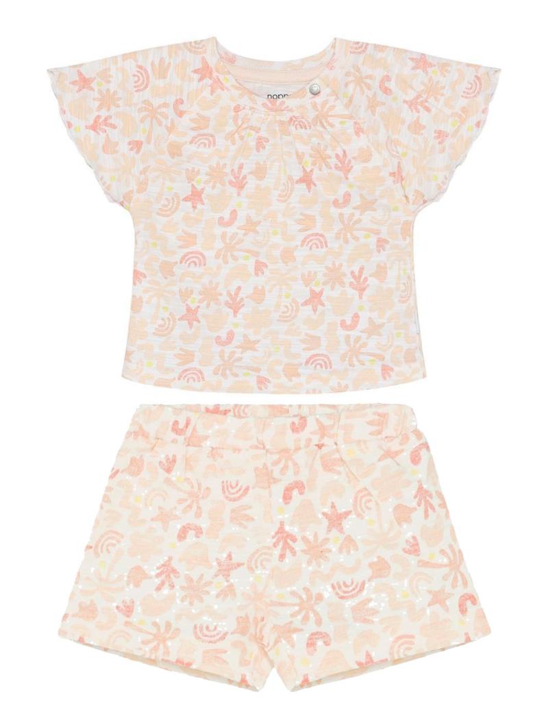 Ensemble Bébé Fille T-shirt/Short - Total Look Imprimé Coquillages