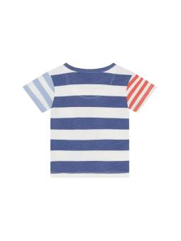 T-shirt Bébé Garçon Icecream - Rayures Intemporelles (Dusty Blue)