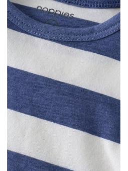 T-shirt Bébé Garçon Icecream - Rayures Intemporelles (Dusty Blue)