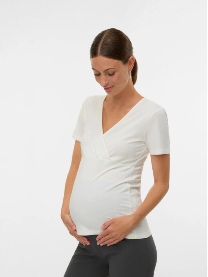 Top Croisé de grossesse et d'allaitement Kerry - Manches Courtes
