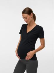 Top Crois&eacute; de grossesse et d'allaitement Kerry - Manches Courtes