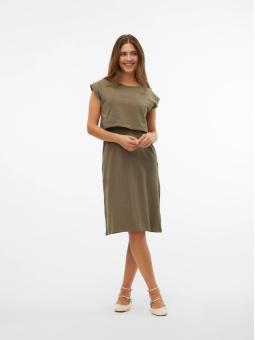 Robe de grossesse et d'allaitement June - Kaki Kalamata