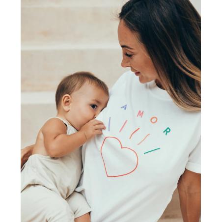 T-shirt d'allaitement Amor – Une déclaration d'amour colorée pour les mamans qui allaitent
