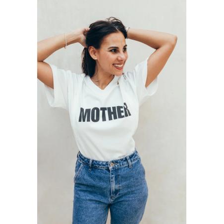 T-shirt d'allaitement Mother – Col V, coupe large et fierté de maman en toutes lettres