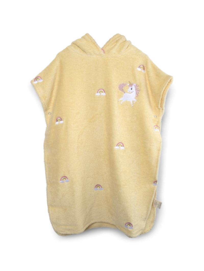 Poncho de Plage enfant Brodé en coton bio GOTS