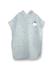 Poncho de Plage enfant Brod&eacute; en coton bio GOTS