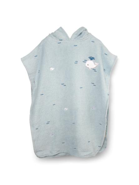 Poncho de Plage enfant Brodé en coton bio GOTS