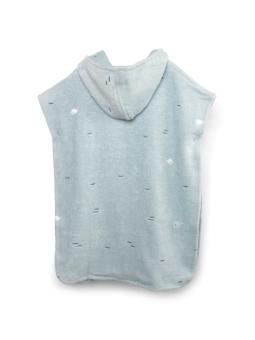 Poncho de Plage enfant Brodé en coton bio GOTS