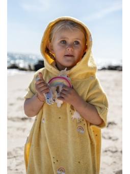Poncho de Plage enfant Brodé en coton bio GOTS