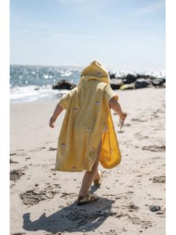 Poncho de Plage enfant Brodé en coton bio GOTS