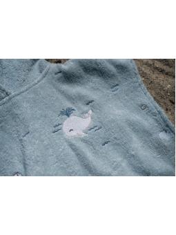 Poncho de Plage enfant Brodé en coton bio GOTS