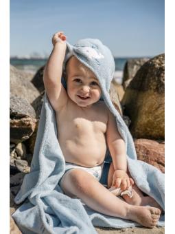 Cape de bain enfant avec capuche – Coton bio GOTS