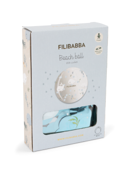 Grand Ballon de plage enfant Transparent avec confettis