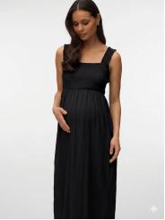 Robe Longue de Maternit&eacute; & Allaitement "Julia" &ndash; Confort Smock&eacute; en coton bio