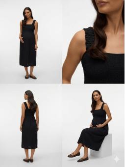 Robe Longue de Maternité & Allaitement "Julia" – Confort Smocké en coton bio