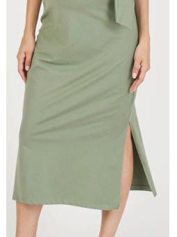 Robe maternité coton Karen – Coupe ajustée avec nœud côté