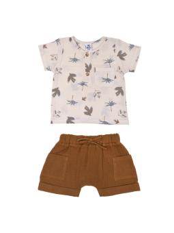 Ensemble Bébé Garçon en Gaze de Coton - Look Été Douillet
