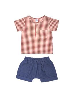 Ensemble Bébé Garçon en Gaze de Coton - Look Été Douillet