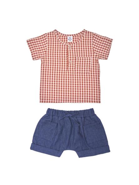 Ensemble Bébé Garçon en Gaze de Coton - Look Été Douillet