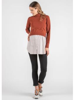 Pull de Grossesse et Allaitement Gianna Rayé