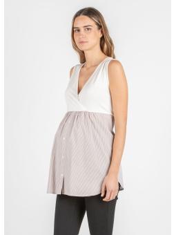 Pull de Grossesse et Allaitement Gianna Rayé