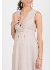 Robe de Grossesse et d'Allaitement Annalisa &ndash; Lin Italien &Eacute;l&eacute;gant et Confortable