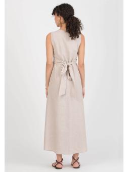Robe de Grossesse et d'Allaitement Annalisa – Lin Italien Élégant et Confortable