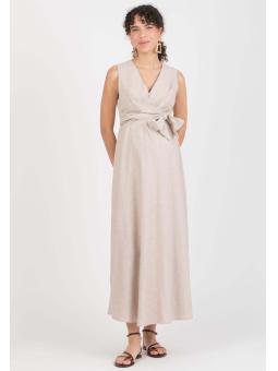 Robe de Grossesse et d'Allaitement Annalisa – Lin Italien Élégant et Confortable